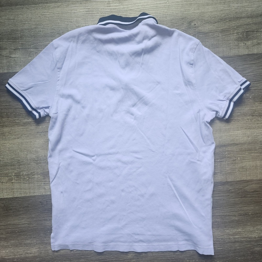Tommy Hilfiger Men's Small Short Sleeve Polo Shirt Lavender/Navy - Picture 5 of 6